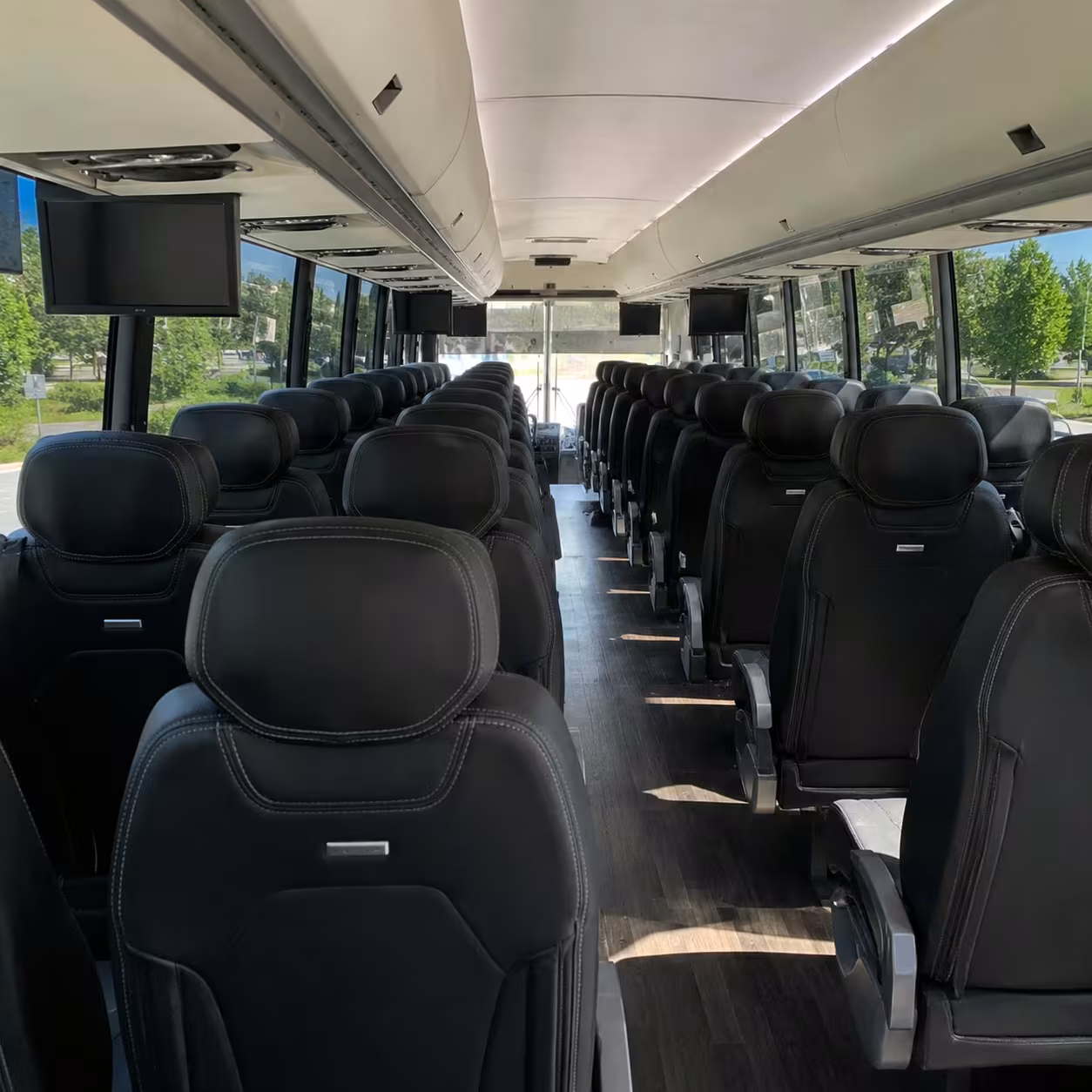 56 passenger charter bus interior