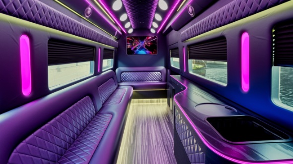 party bus rental interior
