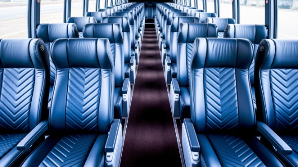 yuma 54 passenger charter bus inside