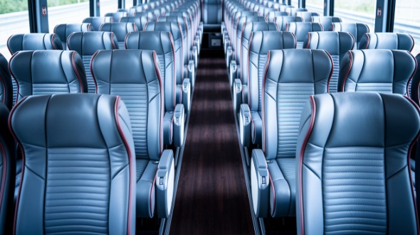 yuma 56 passenger charter bus interior